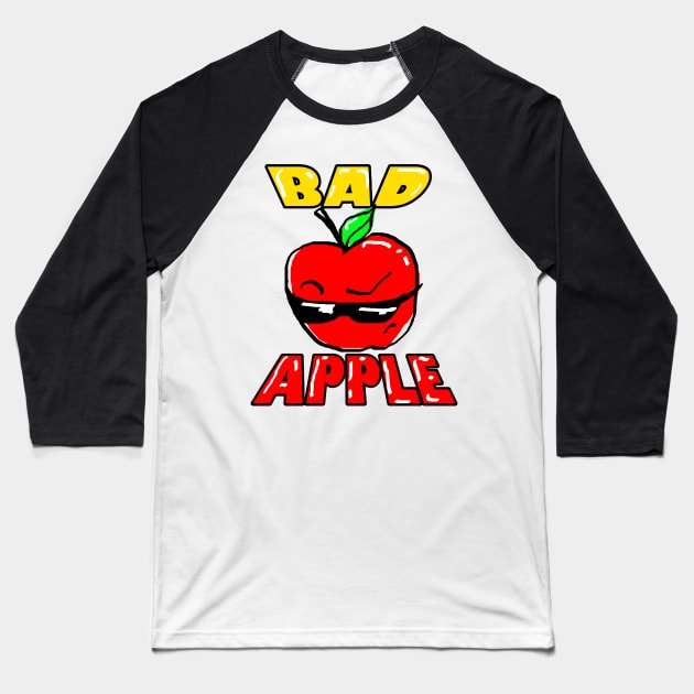 Bad Apple Baseball T-Shirt by ChuyDoesArt